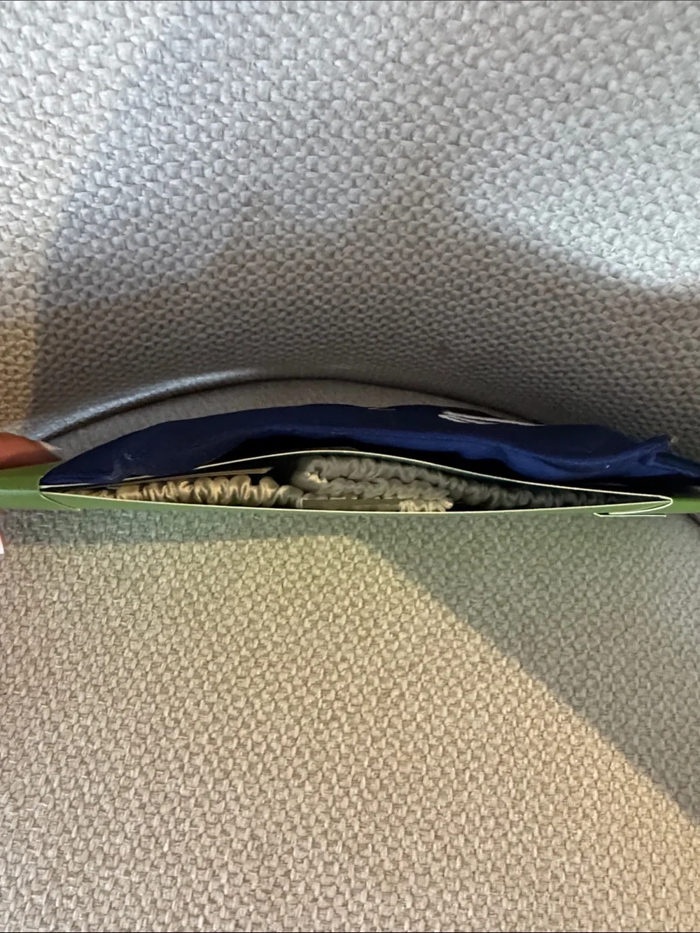 kate spade Navy Cat-Eye Satin Sleep Mask with White Whisker Embroidery